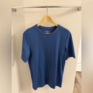 Blue Ribbed Tee
